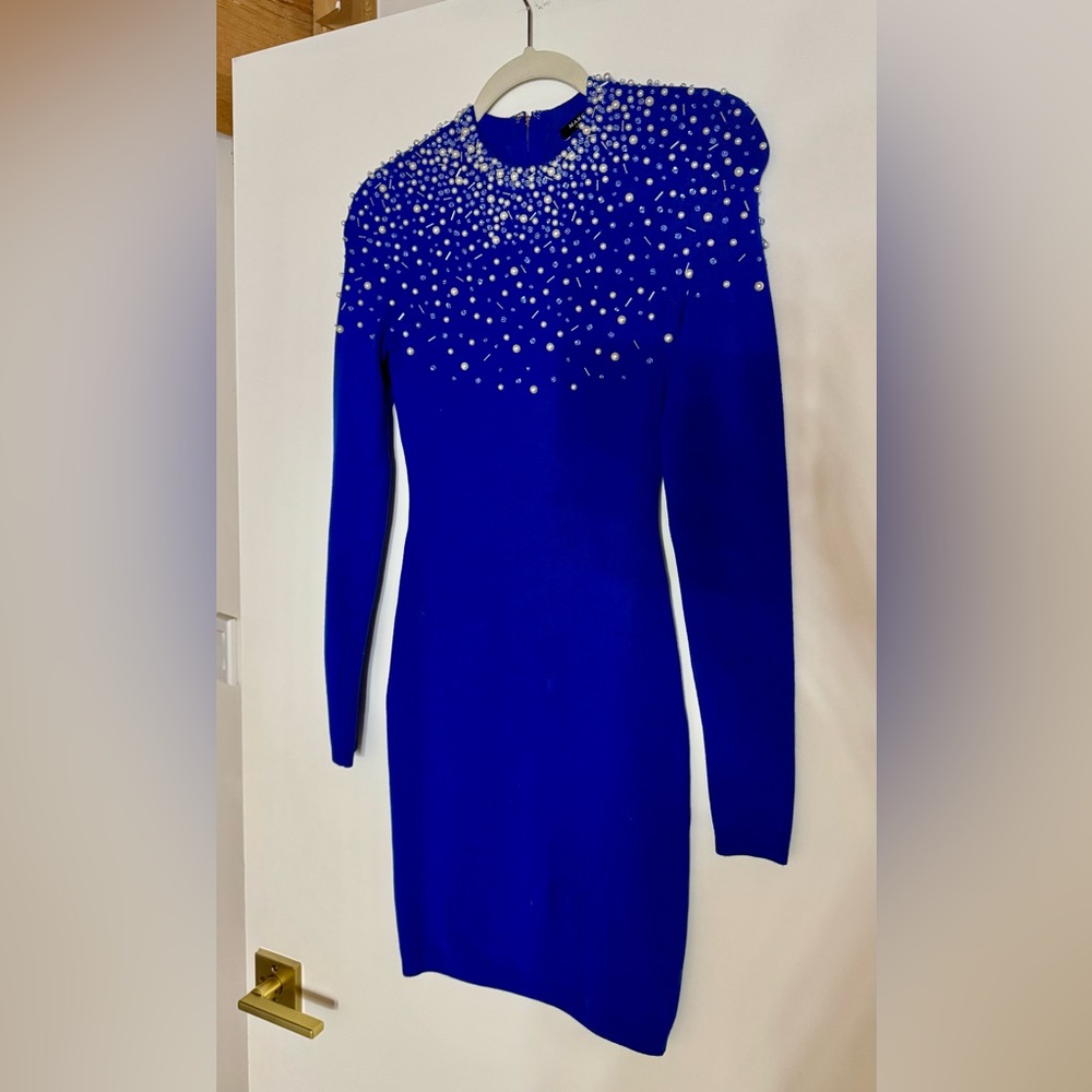 Marciano pearl diamond sweater dress blue - Picture 3 of 7